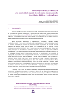 Interdisciplinaridade na escola: