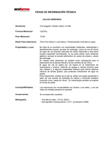 Calcio hidróxido