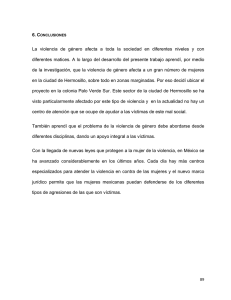 La violencia de género afecta a toda la sociedad en diferentes