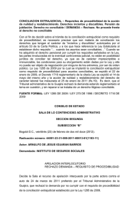 CONCILIACION EXTRAJUDICIAL – Requisitos de
