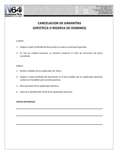 DOCUMENTACIÓN REQUERIDA PARA REALIZAR EL TRÁMITE DE: