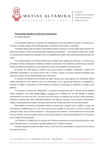 Pornografía Infantil en el Derecho Comparado