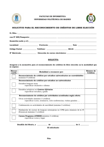 solicitud para el reconocimiento de créditos de libre elección solicita