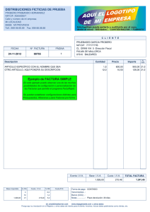 Ejemplo de Factura A