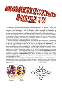 Los compuestos de coordinación desempeñan funciones