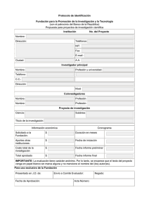 Protocolo de identificación Fundación para la Promoción de la