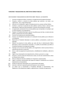 funciones y obligaciones del director de obras publicas