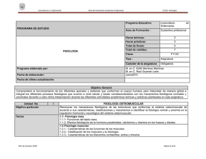 Programa de Estudio Fisiología - Enfermería
