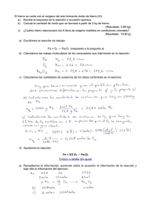 Oxidación del Hierro: Problema Resuelto de Química