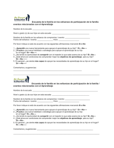 Encuesta de la familia en los esfuerzos de participación de la familia