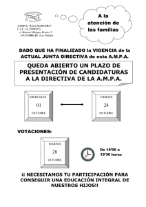 queda abierto un plazo de presentación de