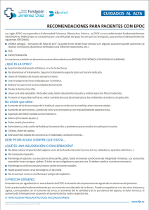 recomendaciones para pacientes con epoc cuidados al alta