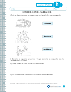 1 INSTITUCIONES EN SERVICIO A LA COMUNIDAD. 1. Pinta las