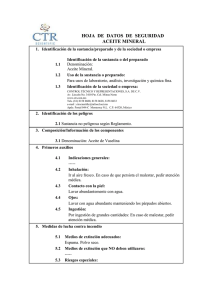 Hoja de Seguridad Aceite Mineral - CTR Scientific