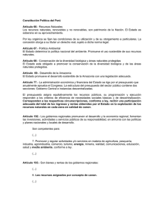 Disposiciones Constitucionales referidas a los Recursos