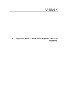 Organización Funcional de la empresa industrial moderna