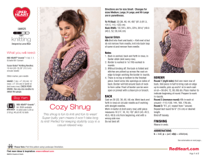 Cozy Shrug - Red Heart