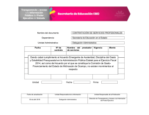 Contratación de Servicios Profesionales