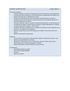 asistente de presupuestos
