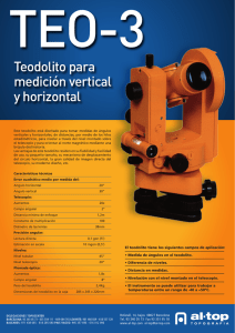 Teodolito para medición vertical y horizontal