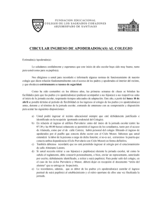 CIRCULAR INGRESO DE APODERADOS(AS) AL COLEGIO