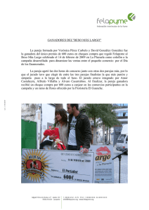 GANADORES DEL”BESO MÁS LARGO” La pareja formada por