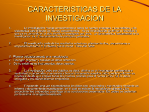 caracteristicas de la investigacion hueramo romero