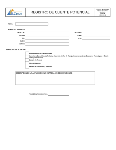 REGISTRO DE CLIENTE POTENCIAL