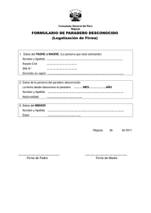 formulario de paradero desconocido