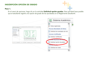INSCRIPCIÓN OPCION DE GRADO