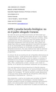 adn y prueba heredo-biologica no es el padre abogado caracas