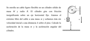 Problema de Física: Cilindro, Cuerda y Masa