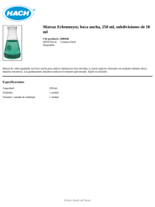 Matraz Erlenmeyer, boca ancha, 250 ml, subdivisiones de 50