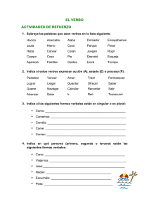 Ejercicios de Verbos en Español: Refuerzo Gramatical