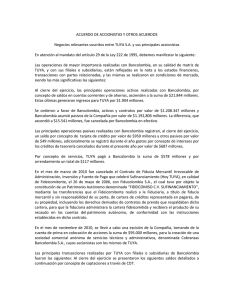 Acuerdo de Accionistas y Otros Acuerdosx