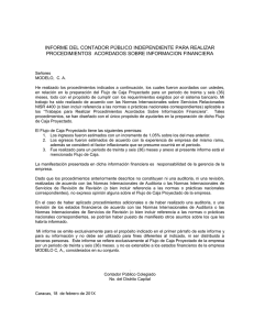 Informe del Contador Público: Flujo de Caja Proyectado
