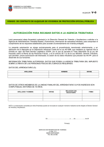 autorización para recabar datos a la agencia tributaria