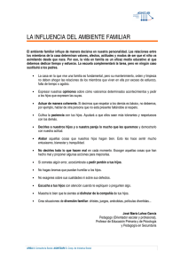 la influencia del ambiente familiar