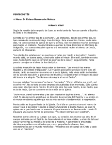 PENTECOSTÉS + Mons. D. Ciriaco Benavente Mateos ¡Aliento Vital