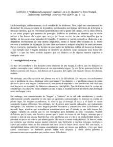 “Dialect and Language”, capítulo 1 de JK Chambers y Peter Trudgill