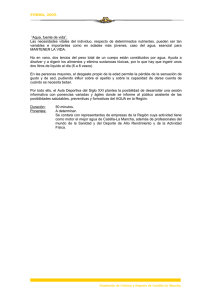 FORMA, 2005. “Agua, fuente de vida”. Las necesidades vitales del