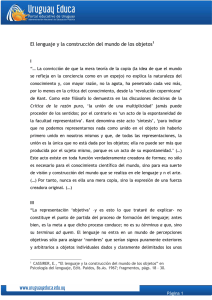 Nombre y objetos CASSIRER