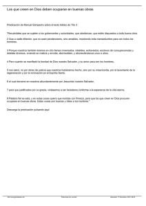Los que creen en Dios deben ocuparse en buenas obras