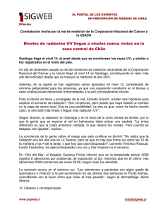 Niveles de radiación UV llegan a niveles nunca vistos en