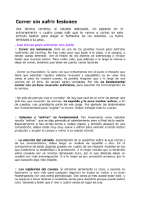 Correr sin sufrir lesiones - CD Atletas Populares de Valladolid