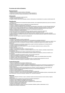 Funciones del Jefe de Estudios: Representación Información