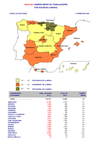número medio de trabajadores por sociedad laboral mapa m-9
