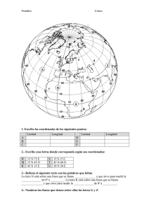 1. Escribe las coordenadas de los siguientes puntos