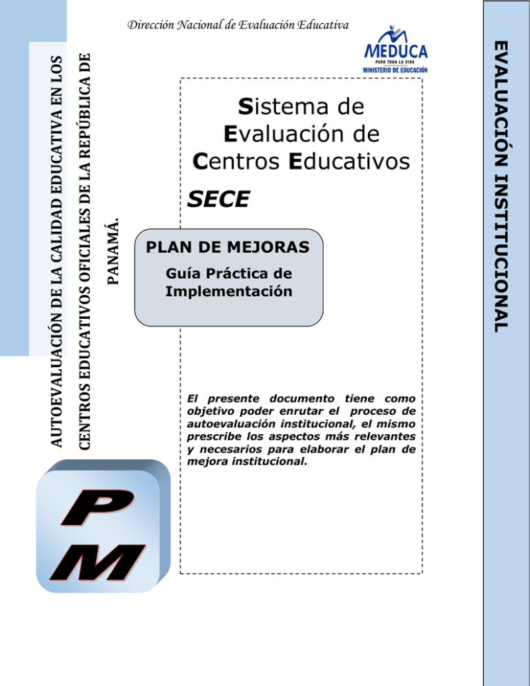 Plan De Mejoras - Ministerio De Educación