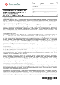 consentimiento informado extracción de cristalino